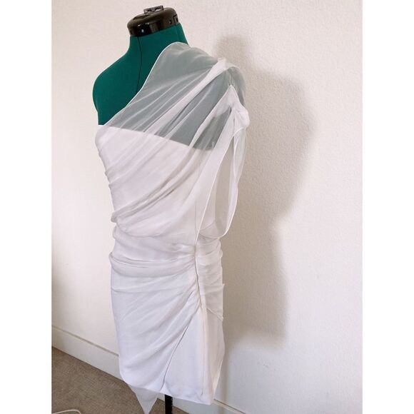 Brand New Cushnie silk draped overlay Mini Dress - Picture 9 of 16